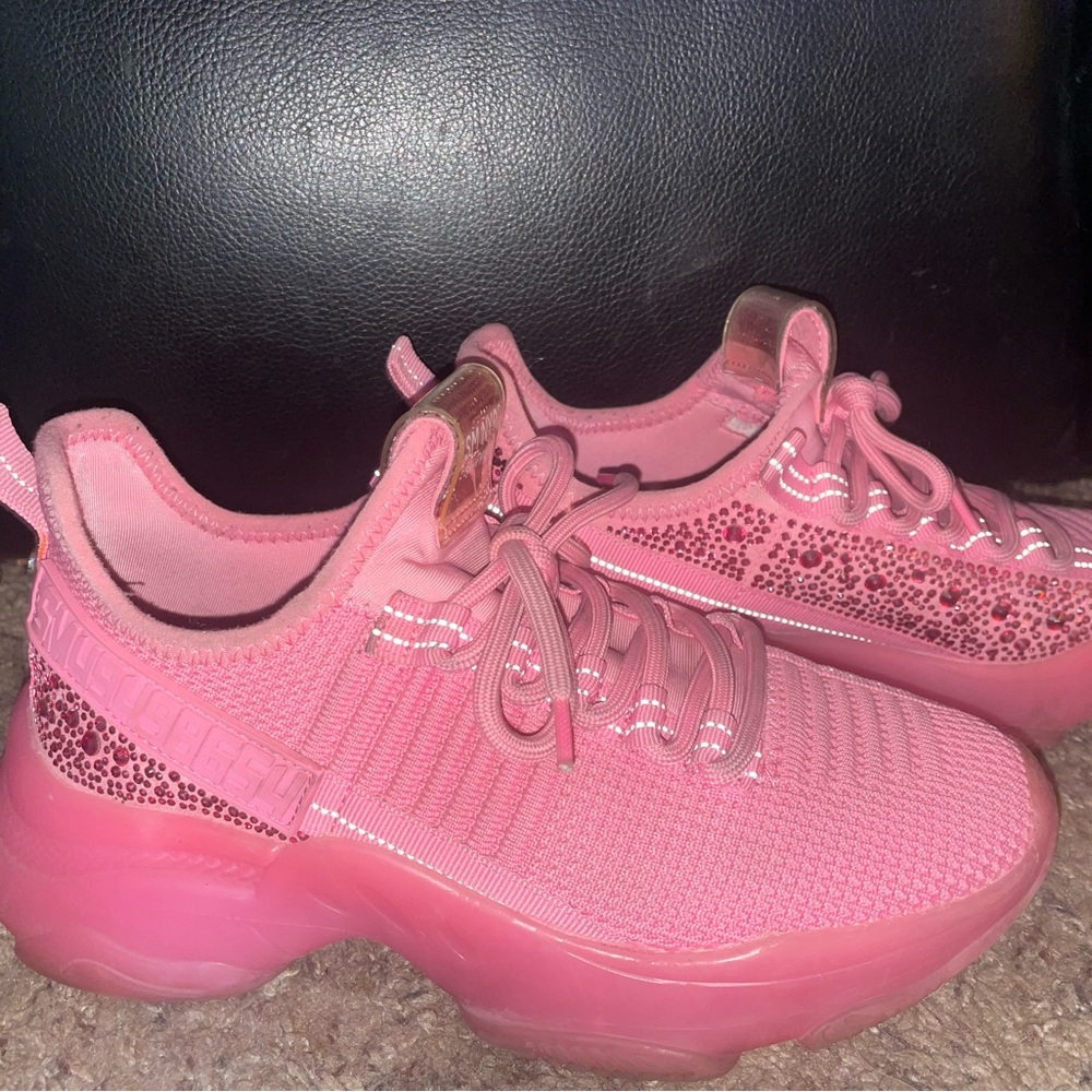 Steve Madden Pink Rhinestone Sneakers